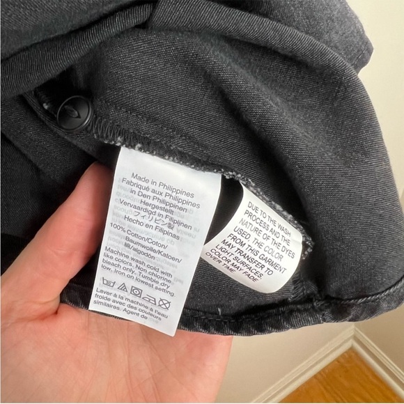 Madewell Shirt Womens Size Small Black Denim Hilltop Lunar Wash Button Down - Picture 10 of 12